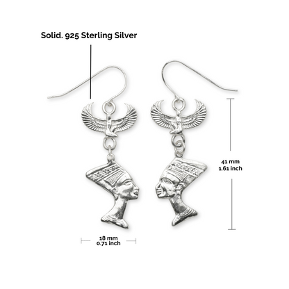Queen Nefertiti and Goddess Isis .925 Sterling Silver