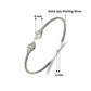 Better Jewelry Shell Ends West Indian Bangles .925 Sterling Silver (Pair), 26 grams