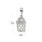 NEW! Better Jewelry .925 Sterling Silver Slam Dunk Basketball Hoop Vintage Charm Pendant