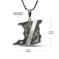 Better Jewelry .925 Sterling Silver Black Oxidised Trinidad and Tobago Map Large Pendant Necklace w. Rope chain