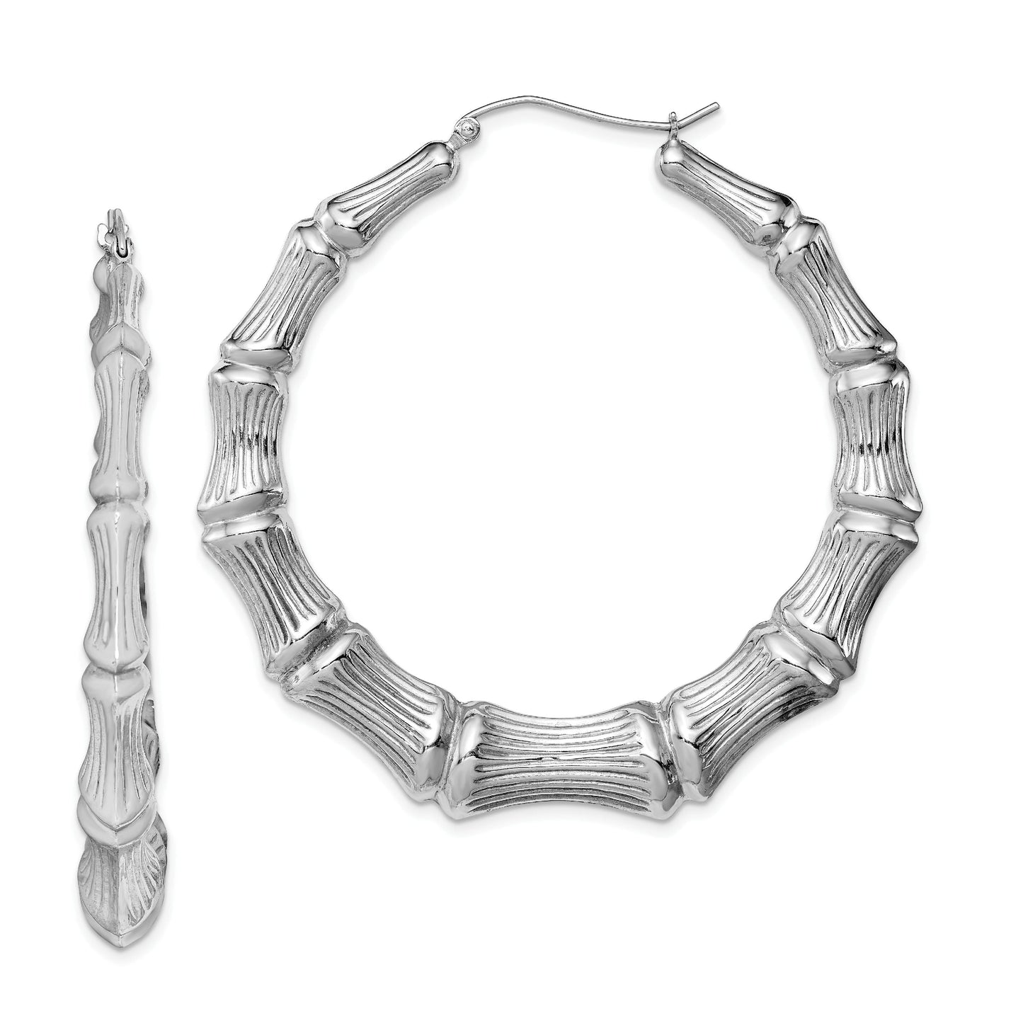 Better Jewelry, Bamboo Hoops .925 Sterling Silver