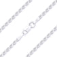 Better Jewelry 1.6mm Rope Diamond cut Chain Necklace .925 Sterling Silver