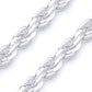 Better Jewelry 2.1mm Rope Diamond cut Chain Necklace .925 Sterling Silver