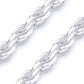 Better Jewelry 3.6mm Rope Diamond cut Chain Necklace .925 Sterling Silver