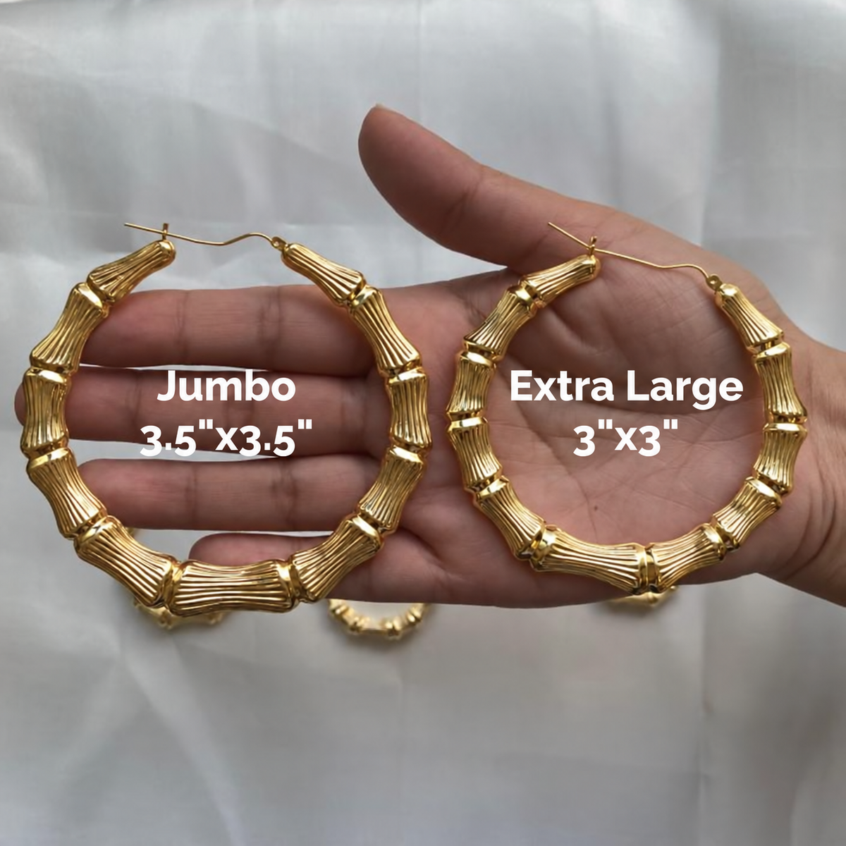 Better Jewelry, Bamboo Hoops .925 Sterling Silver with 14K Gold Plated
