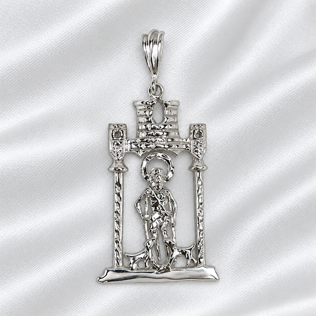 San Lázaro Pendant Sterling Silver .925 – Religious Jewelry, 3 Styles