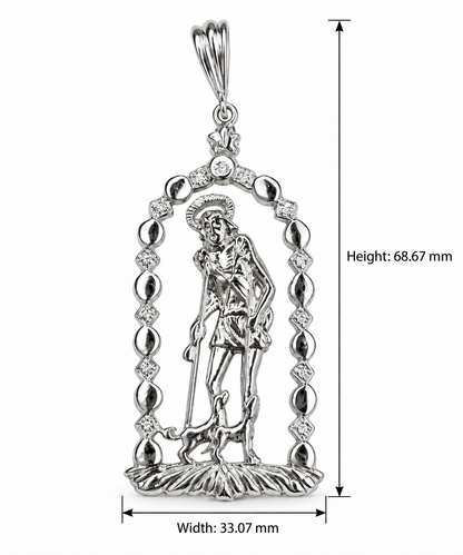 San Lázaro Pendant Sterling Silver .925 – Religious Jewelry, 3 Styles