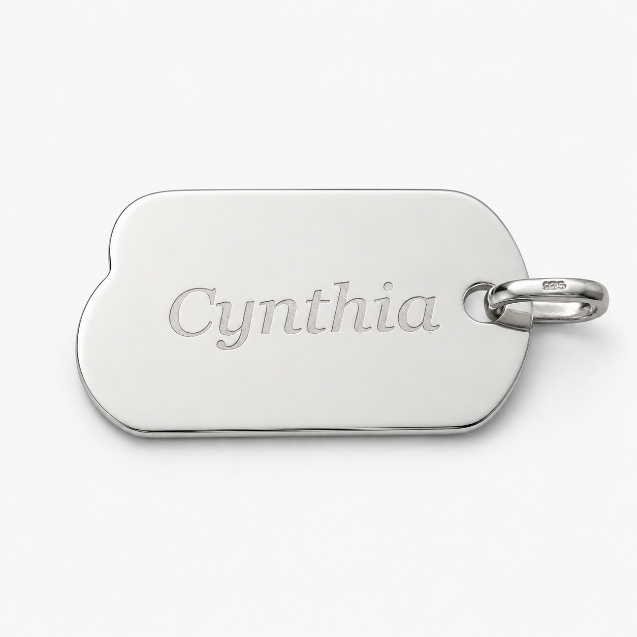 DOG TAG.925 Sterling Silver Customized Pendant Necklace