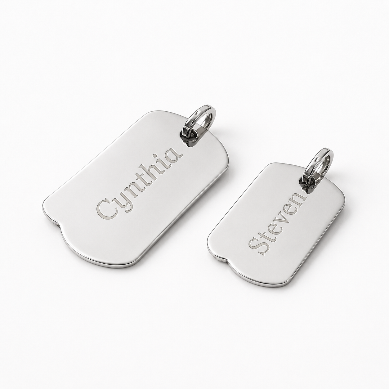 DOG TAG.925 Sterling Silver Customized Pendant Necklace