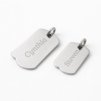 DOG TAG.925 Sterling Silver Customized Pendant Necklace