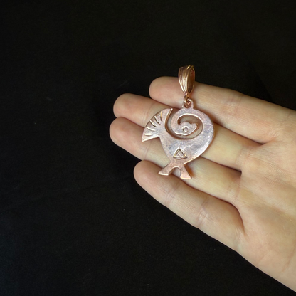 Sankofa Bird Real Copper Pendant