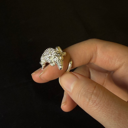 Alligator 925 Sterling Silver Ring