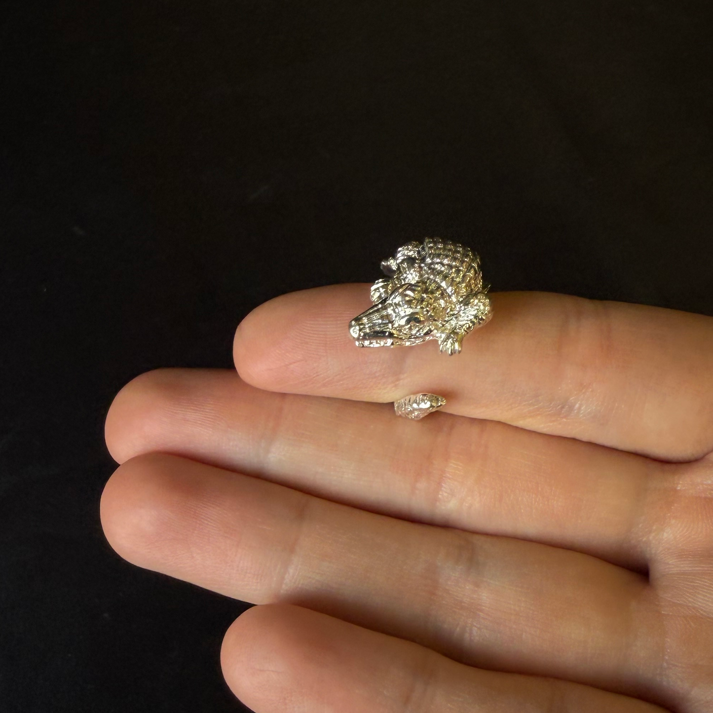 Alligator 925 Sterling Silver Ring