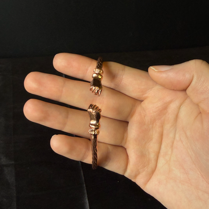 Fist Pure Copper West Indian Bangle, 1 piece