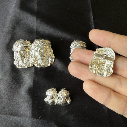 925 Sterling Silver Jesus Earrings