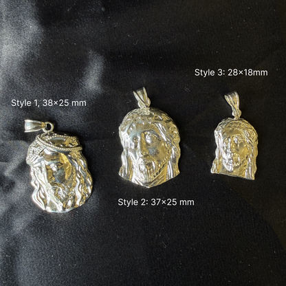 Jesus Small Head 925 Sterling Silver pendant