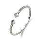 Better Jewelry Thick Pyramid Ends .925 Sterling Silver West Indian Bangles (Pair)