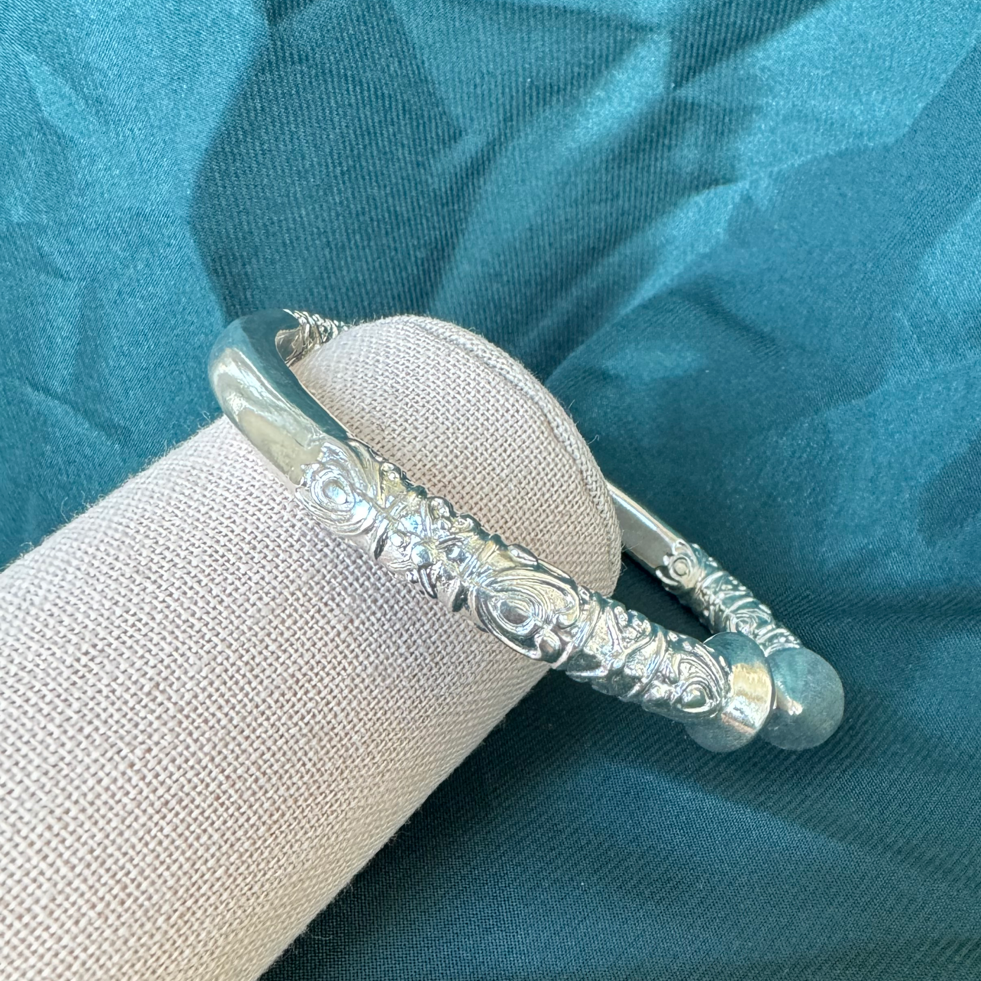 Extra Thick Pyramid 925 Sterling Silver West Indian Bangle | Heavy Extra Thick Pyramid 925 Sterling Silver West Indian Bangle | Heavy