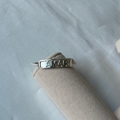 Better Jewelry NAME PLATE Baby Bangle, Rectangular Shape .925 Sterling Silver