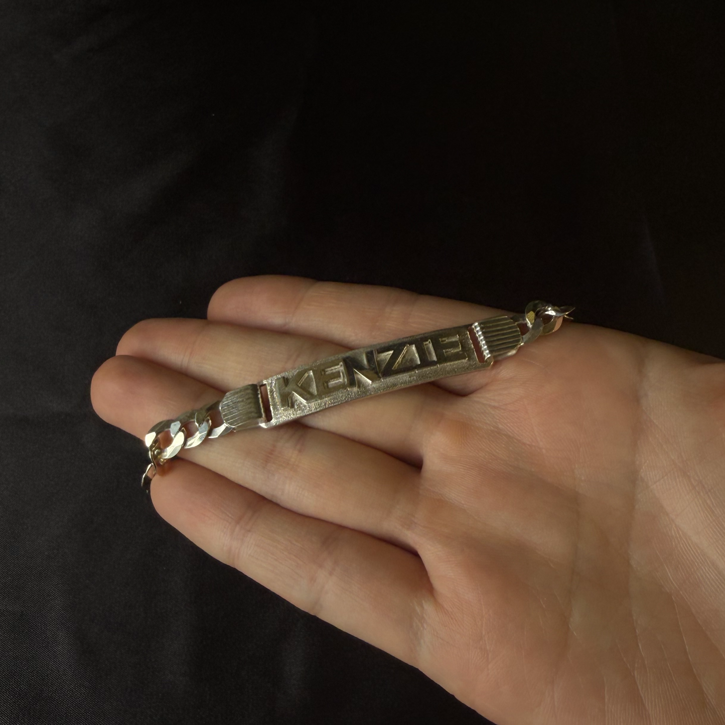 Personalized 925 Sterling Silver Name ID Bracelet