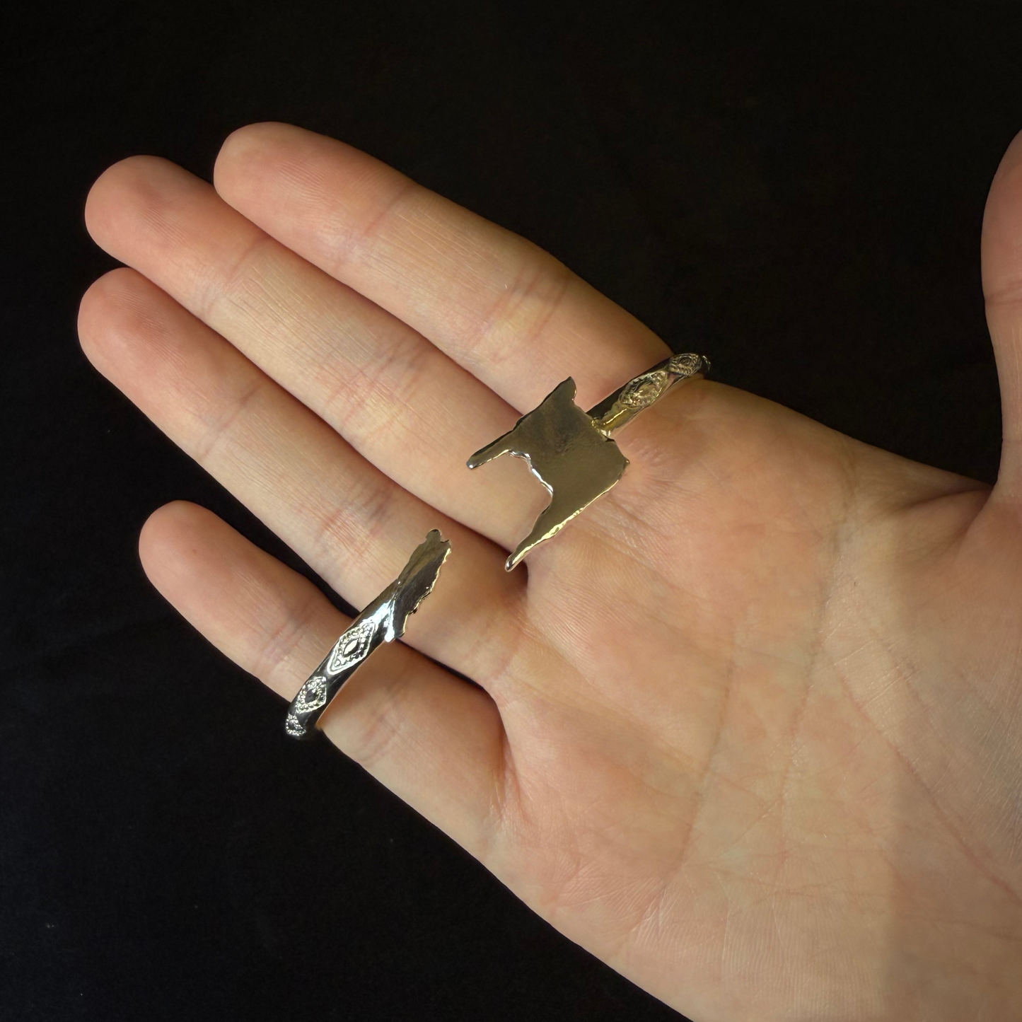 Trinidad and Tobago .925 Sterling Silver West Indian Bangle, 1 piece