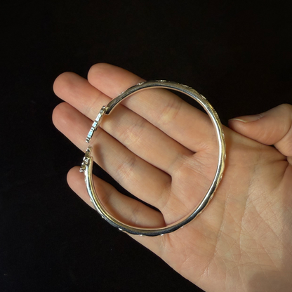 Trinidad and Tobago .925 Sterling Silver West Indian Bangle, 1 piece