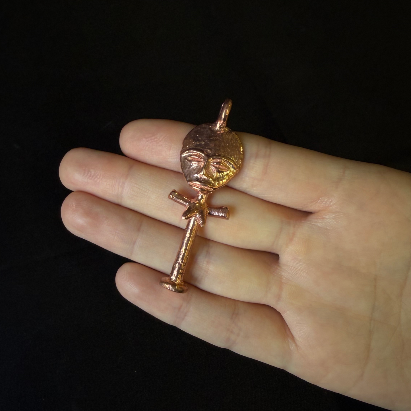 Ashanti Doll Real Copper Pendant