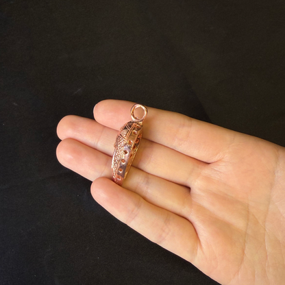 Heavy African Tribal Mask Real Copper Pendant