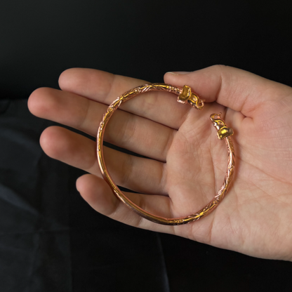 Elephant Pure Copper West Indian Bangle, 1 piece