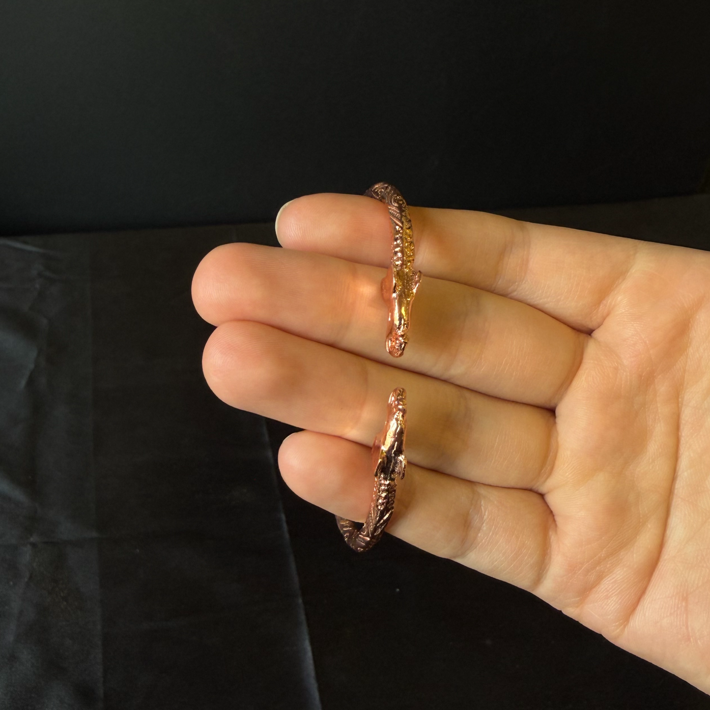 Elephant Pure Copper West Indian Bangle, 1 piece