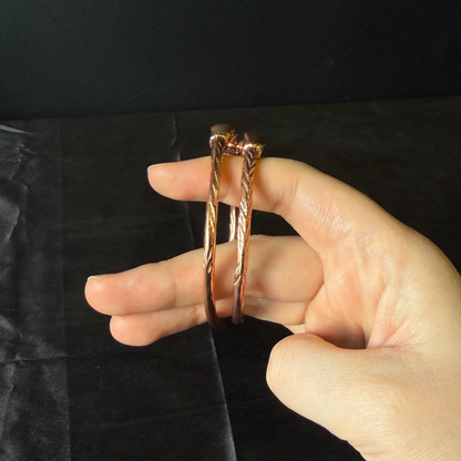 Fist Pure Copper West Indian Bangles, 1 pair