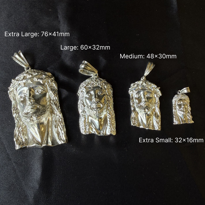 Jesus Head 925 Sterling Silver pendant