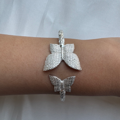 Butterfly .925 Sterling Silver West Indian Bangles, 1 piece