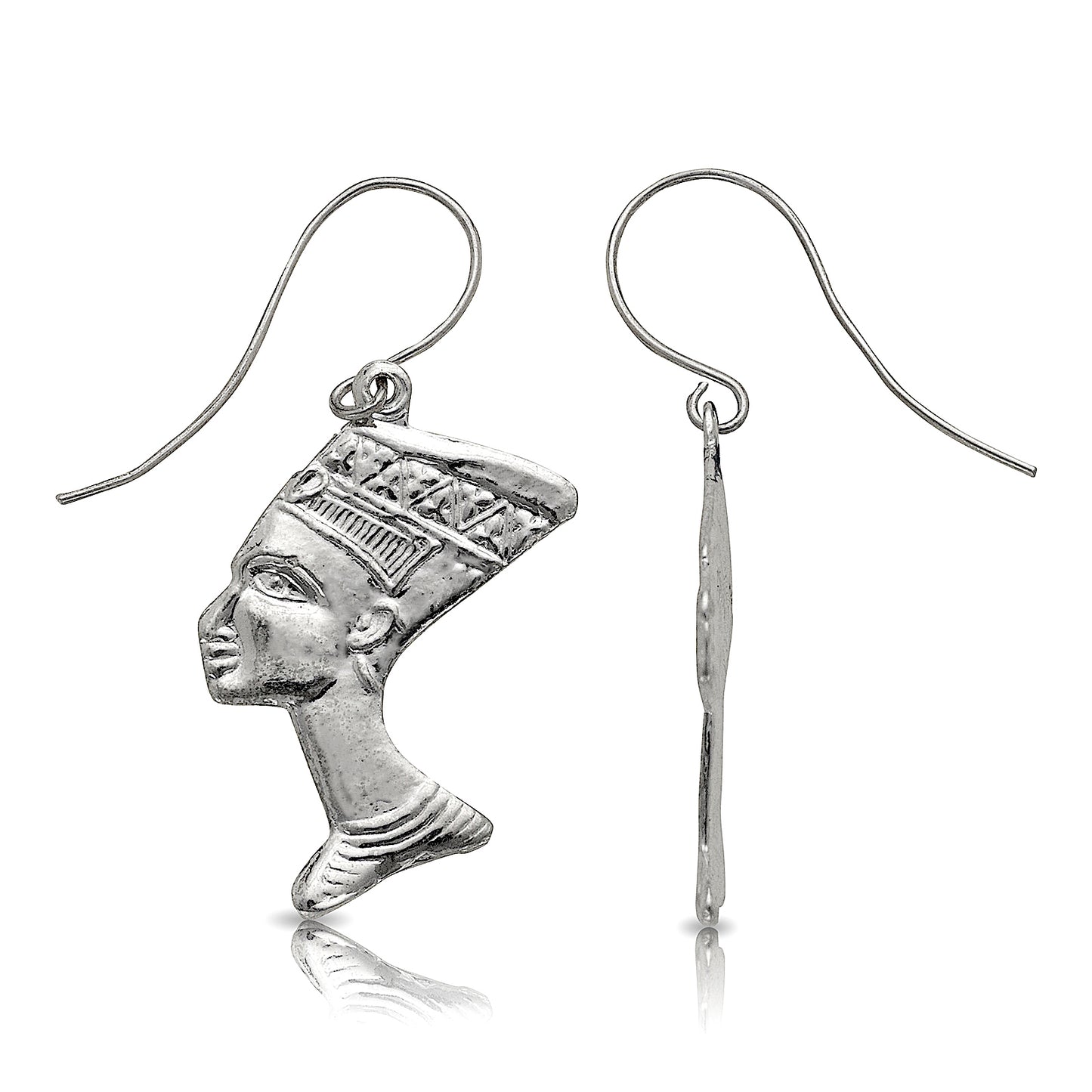 Better Jewelry Queen Nefertiti Earrings .925 Sterling Silver