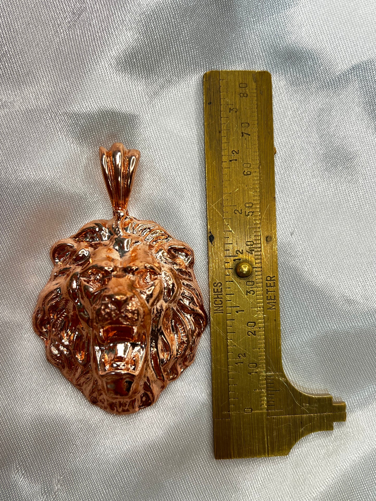 Wild Lion Copper Vintage Pendant