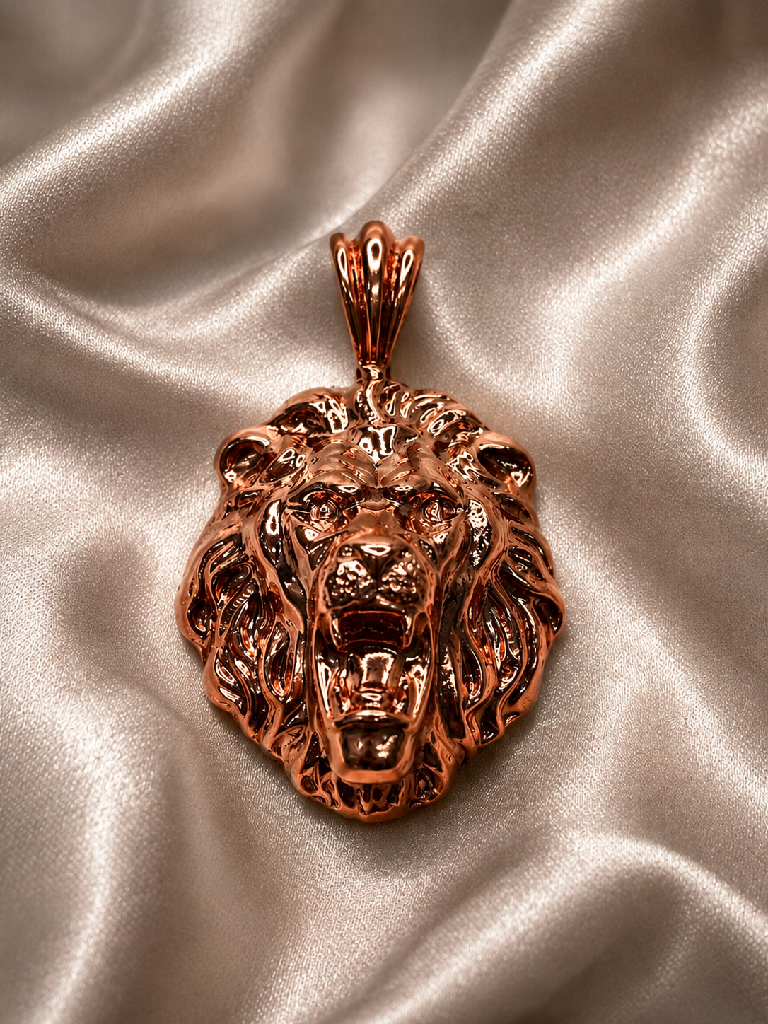 Wild Lion Copper Vintage Pendant