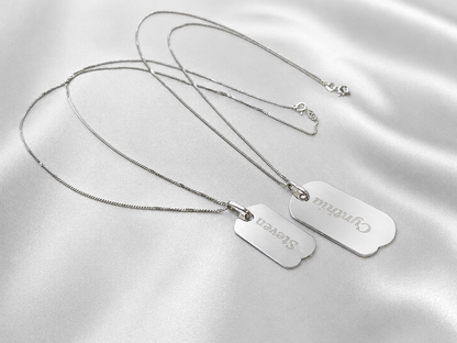 DOG TAG.925 Sterling Silver Customized Pendant Necklace