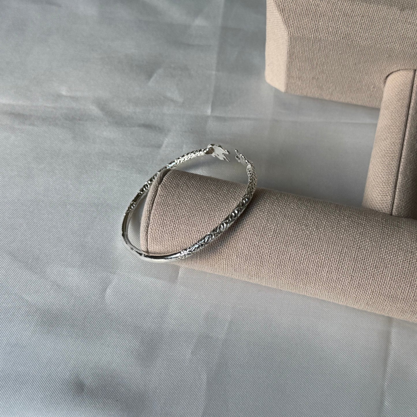 Better Jewelry Elephant Ends West Indian Bangles .925 Sterling Silver, 1 piece