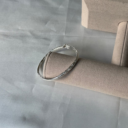 Better Jewelry Elephant Ends West Indian Bangles .925 Sterling Silver, 1 piece