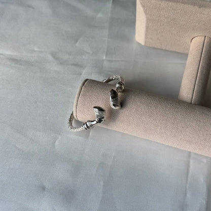 Better Jewelry Queen Nefertiti .925 Sterling Silver Thick West Indian Bangle, 1 piece