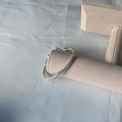 Better Jewelry Queen Nefertiti .925 Sterling Silver Thick West Indian Bangle, 1 piece