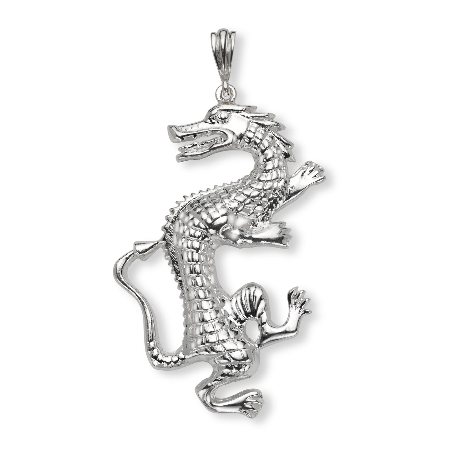 Dragon Solid .925 Sterling Silver Vintage Pendant