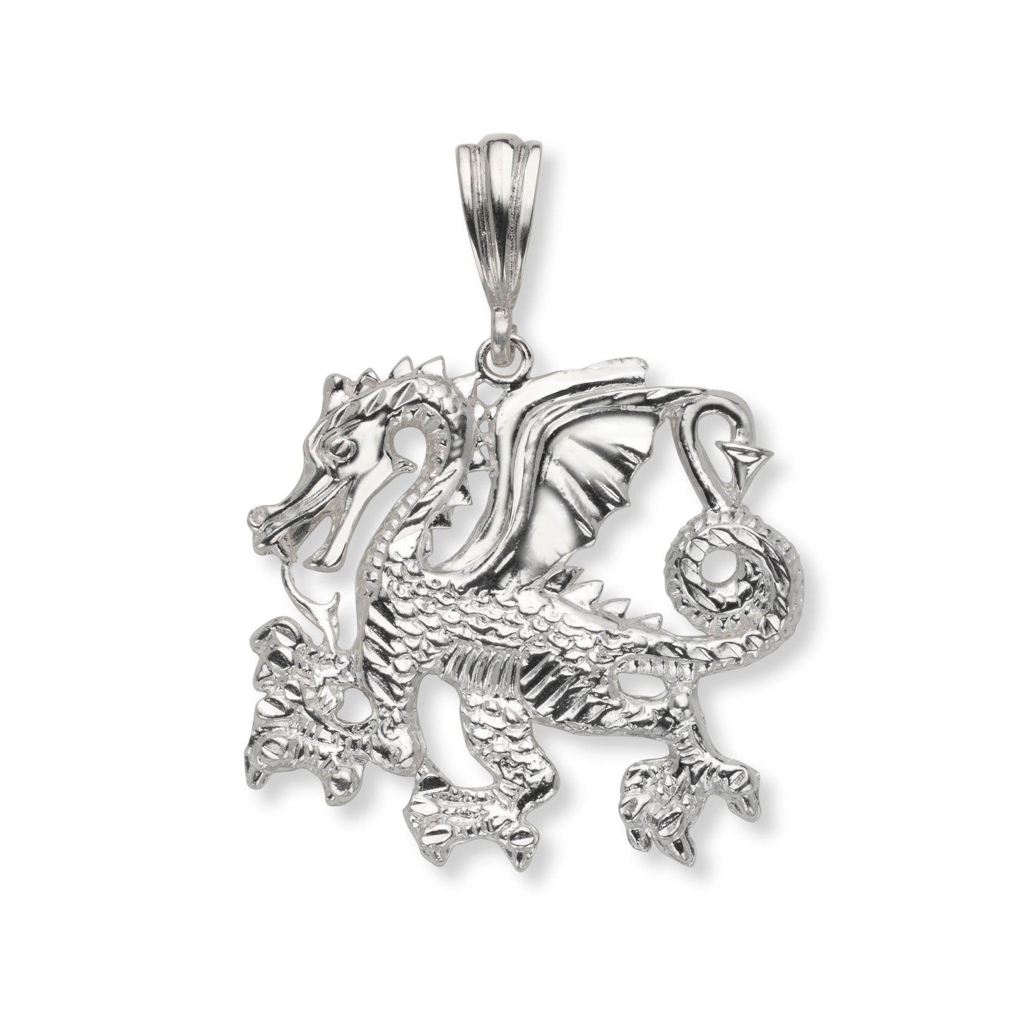 Dragon Solid .925 Sterling Silver Vintage Pendant