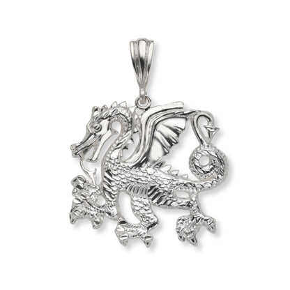 Dragon Solid .925 Sterling Silver Vintage Pendant