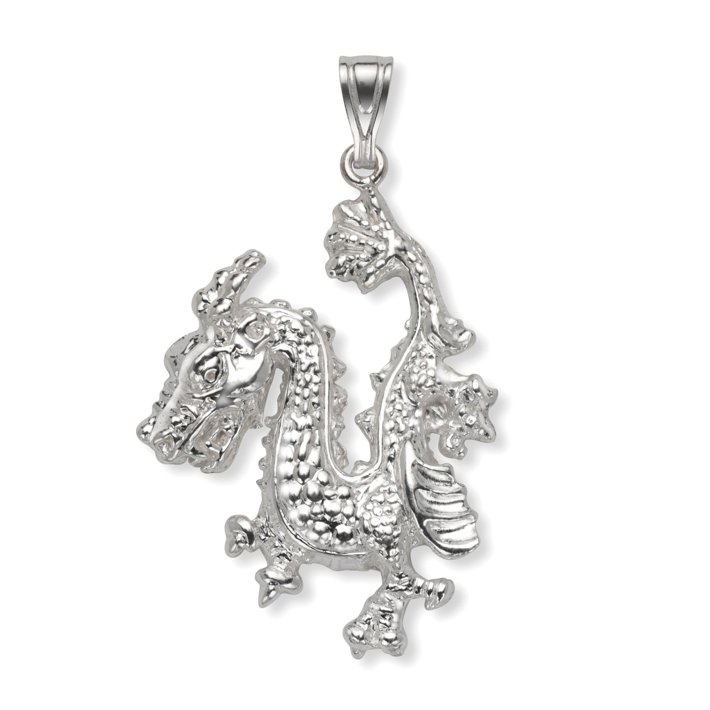 Dragon Solid .925 Sterling Silver Vintage Pendant