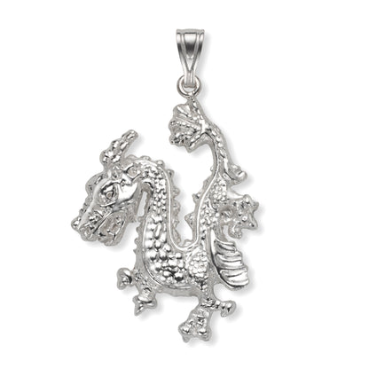 Dragon Solid .925 Sterling Silver Vintage Pendant