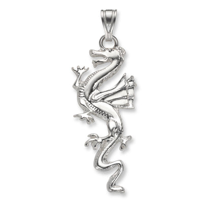 Dragon Solid .925 Sterling Silver Vintage Pendant