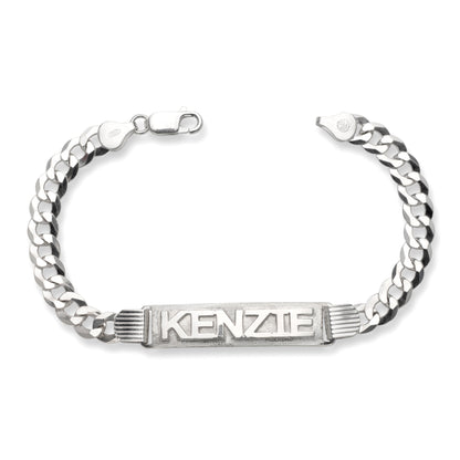 Personalized 925 Sterling Silver Name ID Bracelet