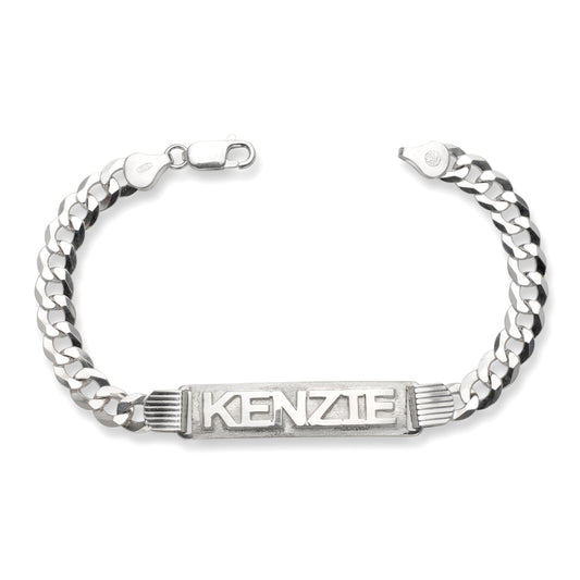 Personalized 925 Sterling Silver Name ID Bracelet
