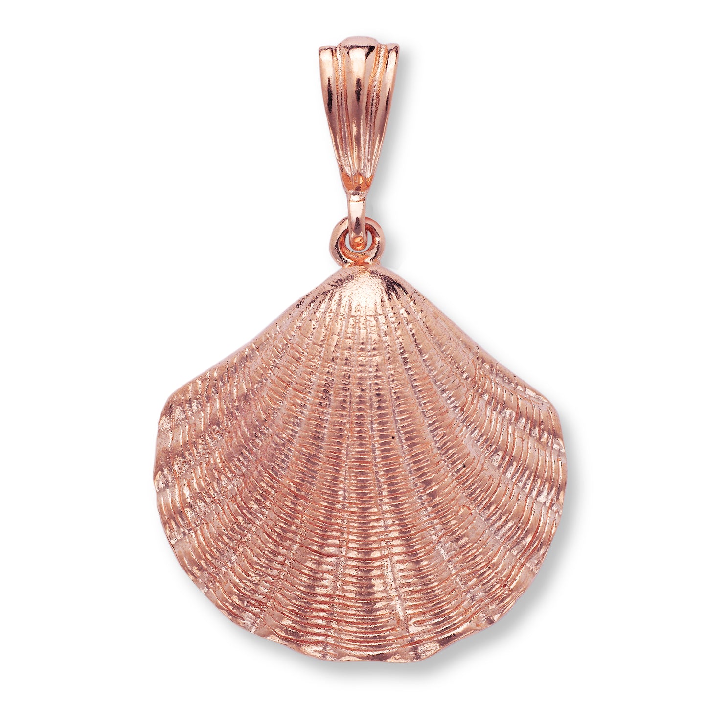 Large Scallop Shell Real Copper Pendant